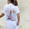 T-shirt biały oversize Surf Girl  Sup - Thumbnail Image 1